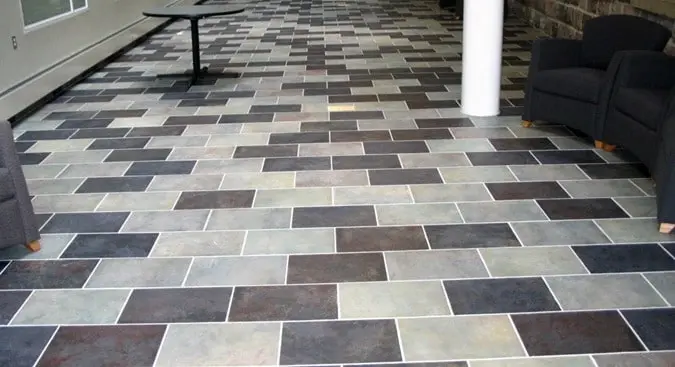 Non-glazed ceramic tiles